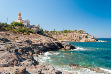 Fototapeta na wymiar Coastline of Portopalo, in southern Sicily