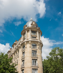 PARIS, FRANCE -06-19-2016 - Downtown Architecture Against Blue S