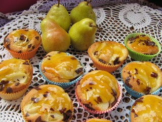Muffins mit Birnen