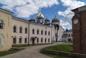 Fototapeta na wymiar View of the Kremlin of Veliky Novgorod city,Russia.