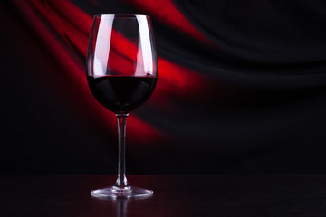 Red wine glass