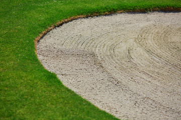 golf sand bunker