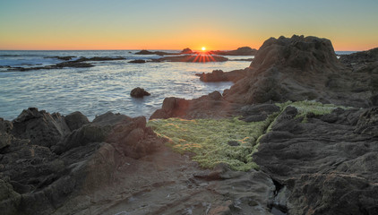 Sunset over Bean Hollow State Beach, Pescadero, California, USA