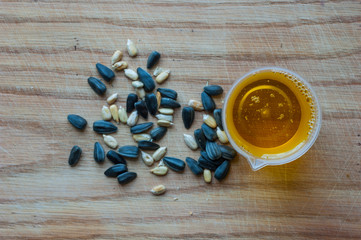 sunflower seeds and sunflower oil