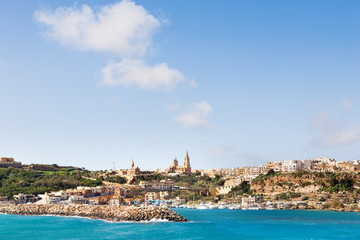 Fototapeta na wymiar Port of Mgarr on the small island of Gozo, Malta.