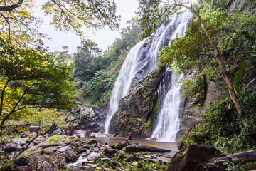 Fototapeta na wymiar Klonglanwaterfall,Khlong Lan National Park.