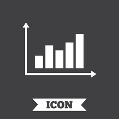 Graph chart sign icon. Diagram symbol.