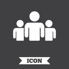 Group of people sign icon. Share symbol.