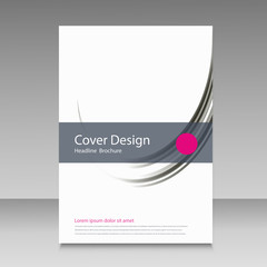 Brochure template cover color line design