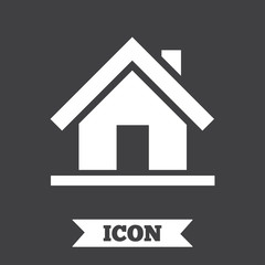 Home sign icon. Main page button. Navigation.