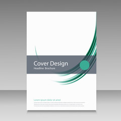 Brochure template cover color line design