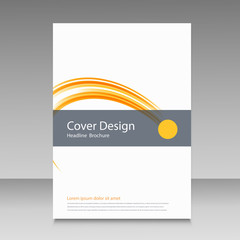 Fototapeta premium Brochure template cover color line design