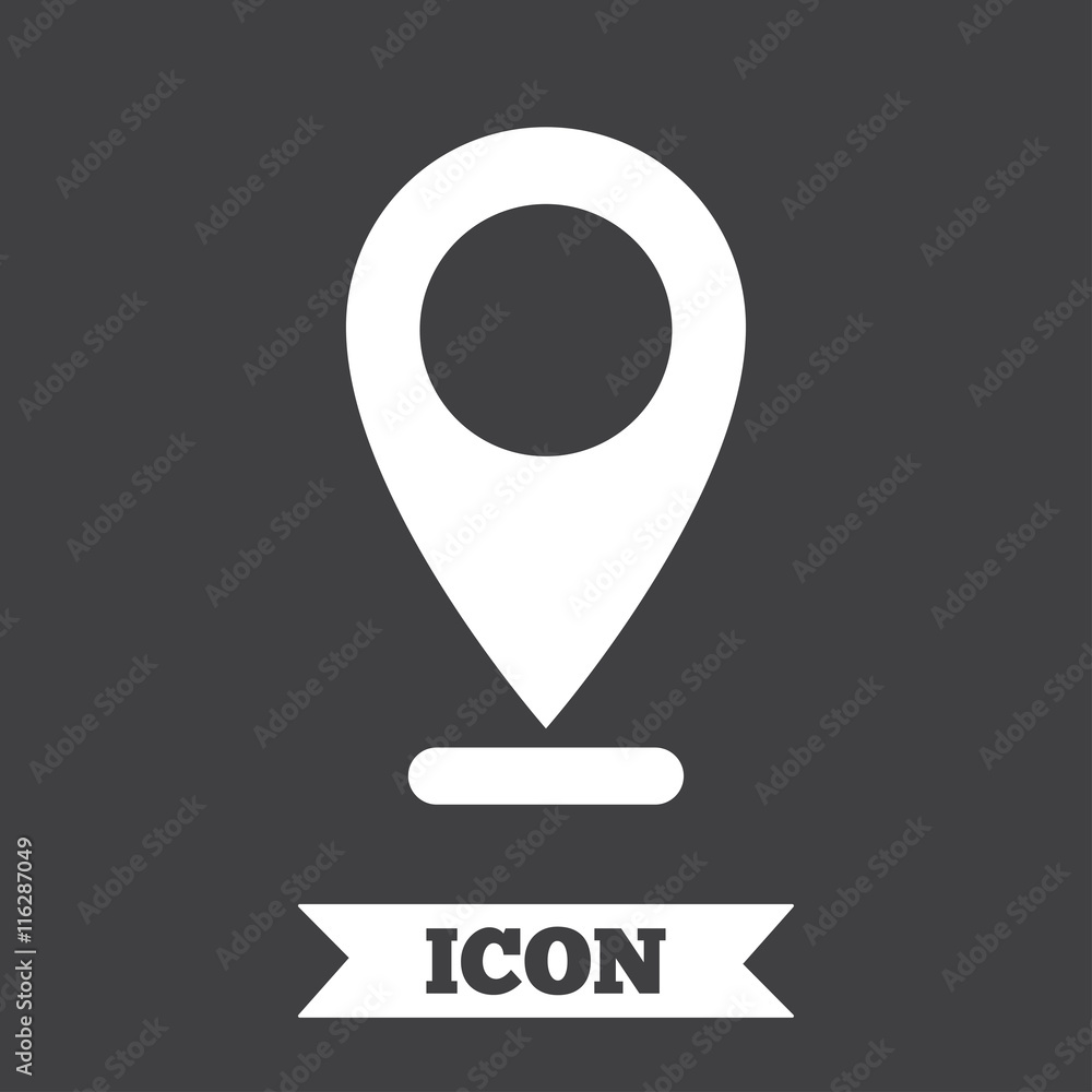 Poster internet mark icon. navigation pointer symbol.