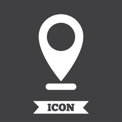 Internet mark icon. Navigation pointer symbol.