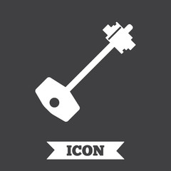 Key sign icon. Unlock tool symbol.