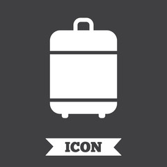 Travel luggage bag icon. Baggage symbol.