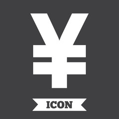 Yen sign icon. JPY currency symbol.