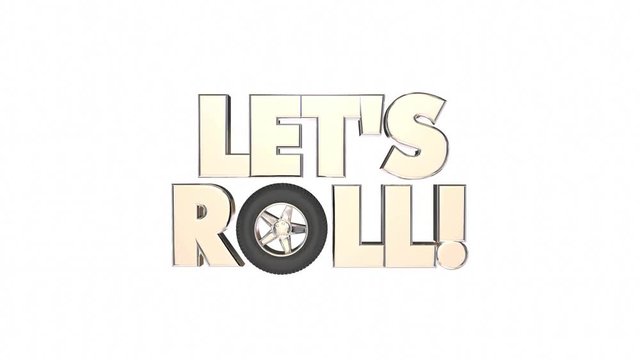 Lets Roll Wheel Travel Transportation Start Moving 3d Animation