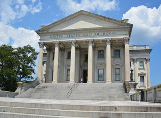  U.S. Custom House. Construction began in 1853 but was interrupted in 1859 due to costs and the...