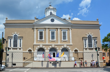 Naklejka premium Exchange & Provost Dungeon or Custom House, and The Exchange, is a historic building. It is now a museum operated by the Daughters of the American Revolution. Charleston SC