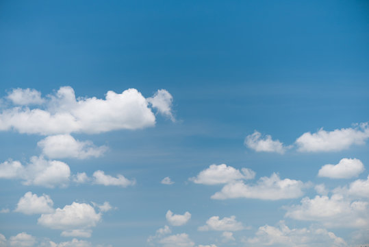 White clouds with blue sky