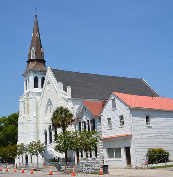 Emanuel African Methodist Episcopal Church In Charleston SC, Oldest African Episcopal Church In The Southern US. 06 17 15, Nine People Were Shot And Killed Inside The Church.