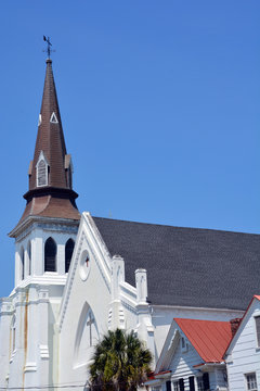 Emanuel African Methodist Episcopal Church In Charleston SC, Oldest African Episcopal Church In The Southern US. 06 17 15, Nine People Were Shot And Killed Inside The Church.