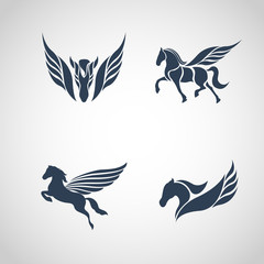 Horse logo set