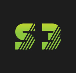 Fototapeta premium s3 initial green with strip