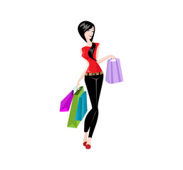 Female Shopper Illustration