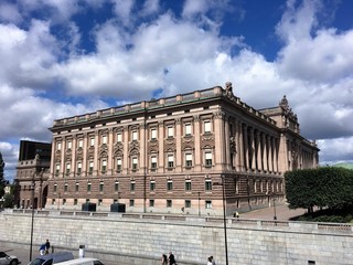 The Parliament House in Stockholm, Sweden. Photo taken from the Royal Palace.