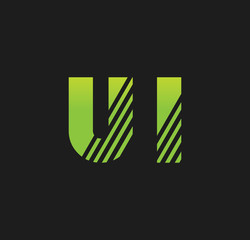 ui initial green with strip