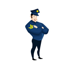 Police man vector illustration