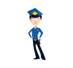 Police man vector illustration
