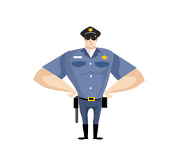 Police man vector illustration