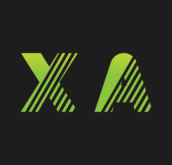 xa initial green with strip