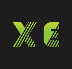 xe initial green with strip