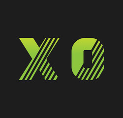 x0 initial green with strip