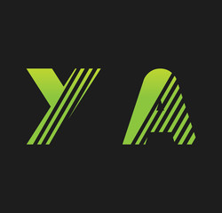 ya initial green with strip