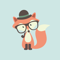 Cute fox cartoon
