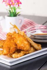 fried tempura whiting fish or asohos