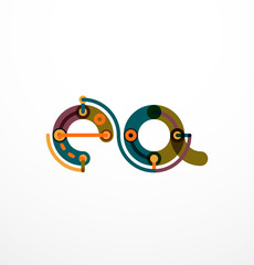 Linear business logo letter