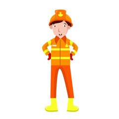 Firefighter Vector Illustration
