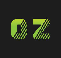 Fototapeta premium 0z initial green with strip