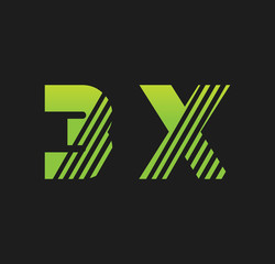 3x initial green with strip