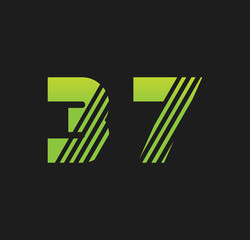 37 initial green with strip