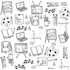 Hand draw doodle school element