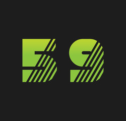 Fototapeta premium 59 initial green with strip