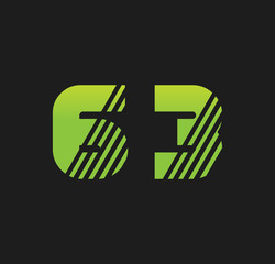 63 initial green with strip