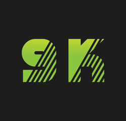 9k initial green with strip